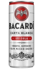 Bacardi Carta Blanca and Cola