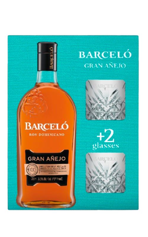 Ron Barceló Gran Anejo Geschenkpackung mit 2 Gläsern