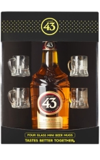 Licor 43 Geschenkpackung mit 4 Mini-Beer Shot Gläser