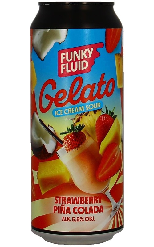 Funky Fluid Gelato: Strawberry Pina Colada Ice Cream So