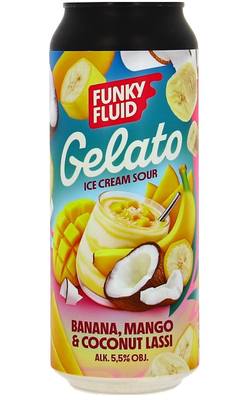 Funky Fluid Gelato: Banana, Mango & Coconut Lassi